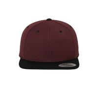Flexfit Unisex Cap Classic Snapback 2-Tone Cap - Maroon/Blk, One Size