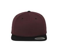 Flexfit Unisex Cap Classic Snapback 2-Tone Cap - Maroon/Blk, One Size
