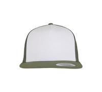 Flexfit Unisex Cap Classic Trucker Classic Trucker Cap for Men and Women One Size, Olive/White/Loden, One Size