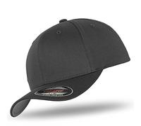 Flexfit Unisex Cap Without Fastener for Men, Ladies and Children Baseball Cap Woolly Combed - Darkgrey, S/M