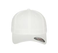 Flexfit Unisex Cap Without Fastener for Men, Ladies and Children Baseball Cap Woolly Combed - White, L/XL