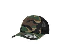 Flexfit Unisex Classic Camo Trucker Cap Wood Camo/Black PC3699