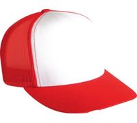 Flexfit Unisex Classic Trucker Cap, Women and Men Cap, One Size, Red/White/Red, One Size