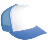 Flexfit Unisex Classic Trucker Cap, Women and Men Cap, One Size, White/Carolina Blue, One Size