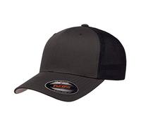 Flexfit Unisex Flexfit Trucker Mesh Fitted - 2-tone Cap, Charcoal/Navy, One Size UK