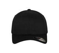 Flexfit Unisex Flexfit Wooly Combed Baseballkappe, Schwarz (blk/blk), S/M EU