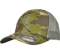 Flexfit Unisex Multicam Trucker Mesh Cap Baseball Cap, Tropical, One Size