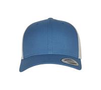 Flexfit Unisex Retro Trucker 2-Tone Baseball Cap, Steel Blue/Silver, One Size