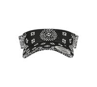Flexfit Unisex Visor Bandana Print Baseballkappe, Black, one Size