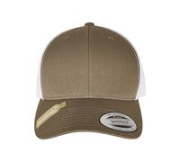 Flexfit YP Classics Recycled Retro Trucker Cap 2-Tone Baseball, Olive/White, One Size