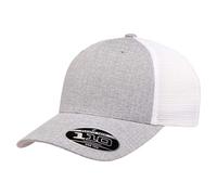 Flexfit Unisex's 110 Mesh Cap, Melange Silver/White, One Size