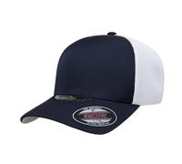 Flexfit Unisex's Melange Unipanel Trucker Cap Baseball, True Navy/White, L-XL