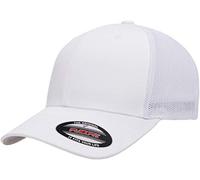 Flexfit Unisex's Trucker Mesh Fitted Cap, White, One Size