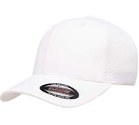 Flexfit Unisex's Ultrafibre Airmesh Fitted Trucker Hat, White, L-XL