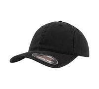 Flexfit Women's Garment Washed Dad Hat in Black | Size: Large/XL Flexfit Black L/XL