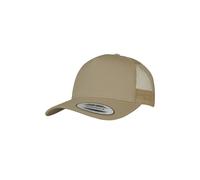 Flexfit Women's YP Classics Retro 5 Panel Trucker Cap in Khaki Flexfit Khaki One Size
