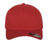 Flexfit Unisex Wooly Combed Baseballkappe, red, XL-XXL