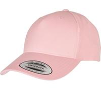 Flexfit YP Classics 5-Panel Premium Curved Visor Snapback Cap Prism Pink