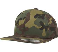 Flexfit Yupoong Camo Classic Snapback Hat Woodland Green One Size