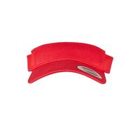 Flexfit Yupoong Damen und Herren Curved Visor Cap - Unisex Sonnenblende mit Klettverschluss - Farbe red one size