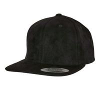 Flexfit 6089su-suede Leather Snapback Baseball Cap, Black, One Size