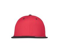 Flexfit Yupoong Unisex Kappe Classic Snapback 2-Tone, zweifarbige blanko Cap mit geradem Schirm, One Size Einheitsgröße für Männer und Frauen, Farbe cha/blk