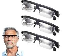 FlexFocus Adjustable Glasses Dial Vision,Focus Adjustable Glasses Dial Vision, Adjustable Vision Eyeglasses Near and Far Sight,Adjustable Focus Glasses Near And Far Sight for Men and Women (3PC)