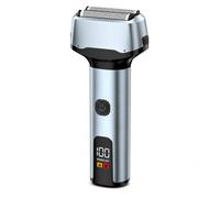 FlexFoil Electric Shaver for Men, Dual Foil Razor, Floating Head, USB-C Fast Charging, LED Display, Travel Lock, 90 Minute Runtime, Portable Beard Trimmer Shaver (Arctic Blue)