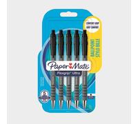 Paper Mate 1.0 mm Flexgrip Ultra Retractable Ballpoint Pen, Medium Point, Black, Pack of 5