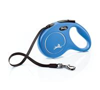 Flexi 25210768: Classic Retractable Tape Dog Leash, Blue Md 55 Lbs 16Ft