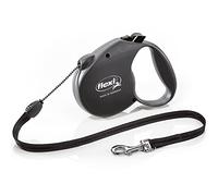 Flexi Basic Standard Cord Black Medium 5m Retractable Dog Leash/Lead for dogs up to 20kgs/44lbs