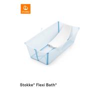 Stokke Flexi Bath XL (Ocean Blue) with Newborn Support - Durable & Easy to Store - Convenient to Use at Home or When Travelling - Best for Ages 0-6 Years