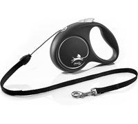 Flexi Black Design Cord Dog Lead. Silver S/M 12/20Kg 5m Leash Extendable Retract