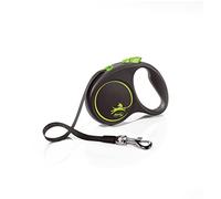 Flexi Black Design Tape Green Small 5m Retractable Dog Leash/Lead for dogs up to 15kgs/33lbs