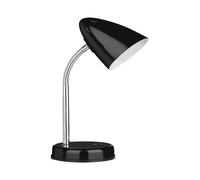 Flexi Black Gloss Desk Lamp Portable Sleek Adjustable Table Light for Office Stu [EEK: A]