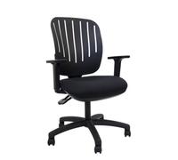 Flexi Black Office Chair With Black Upholstered Seat