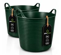 Flexi Builders Bucket (Green, 26 Litres Pack of 2)