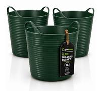 Flexi Builders Bucket (Green, 7 Litres Pack of 3)