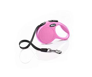 Flexi, CL00T3.251.p, dog leash, roller leash, cat leash, with a comfortable braking system, new classic strap, 3 m, pink