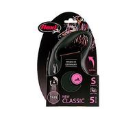 Flexi Classic Black 5M Tape Dog Lead Small One Colour