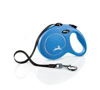flexi Classic L Tape 5 m blue, retractable leash for dogs up to 50 kg