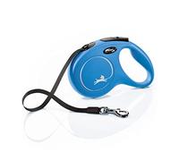 flexi Classic M Tape 5 m blue, retractable leash for dogs up to 25 kg