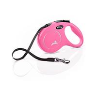 flexi Classic M Tape 5 m pink, retractable leash for dogs up to 25 kg