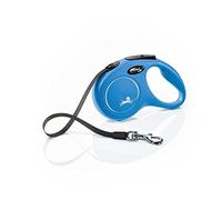flexi Classic S Tape 5 m blue, retractable leash for dogs up to 15 kg