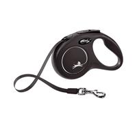 Flexi Classic Tape Retractable 5 Metre Dog Lead - Black - Size: Large
