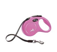 Flexi Classic Tape Retractable 5 Metre Dog Lead - Pink - Size: Medium