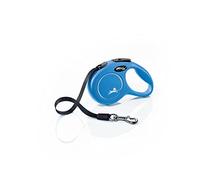 flexi Classic XS Tape 3 m blue, retractable leash for small dogs up to 12 kg