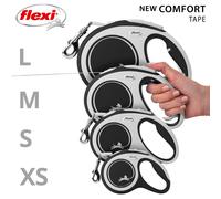 flexi Comfort L | 5 m retractable tape leash for dogs up to 60 kg | Black | ret