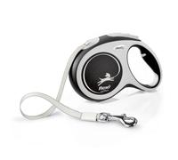 flexi® Comfort L | 5 m retractable tape leash for dogs up to 60 kg | Black | retractable dog lead | Weight: 520 g | Dimensions: 13.4 x 20.8 cm