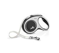 flexi Comfort M | 5 m Retractable Tape Leash for Dogs up to 25 kg | Black | Retractable Dog Lead | Weight: 300 g | Dimensions: 11.6 x 18.8 cm
